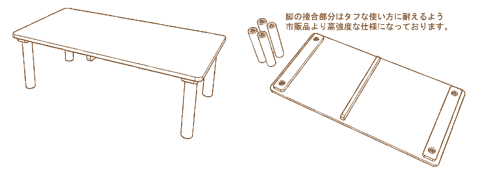 保育テーブル図面