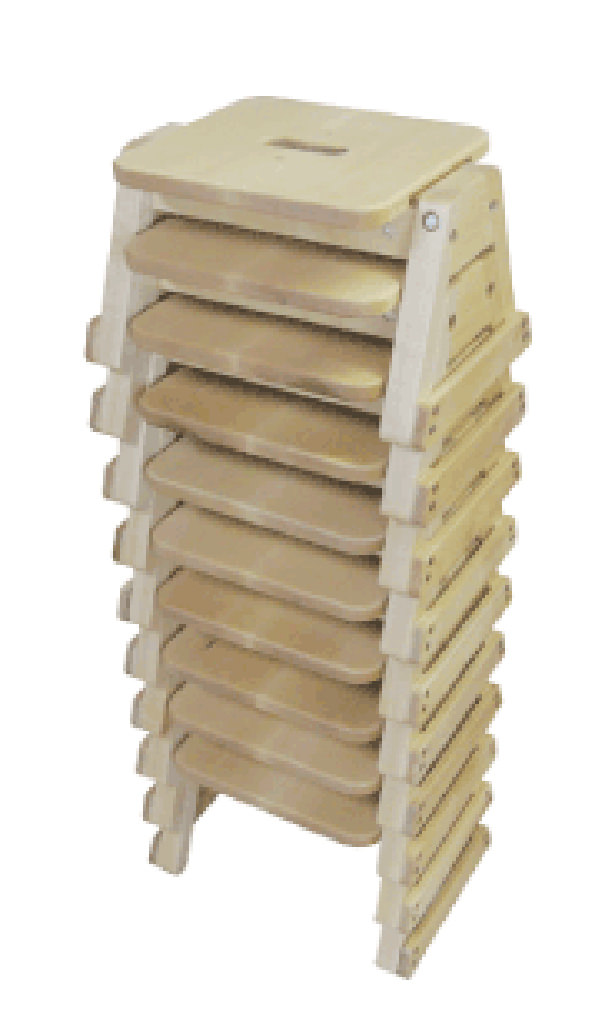 三角スタッキング保育いす写真